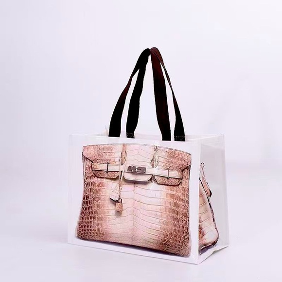 Croc "Print" Reusable Shopping Tote in Himalayan - Picture 4 of 12
